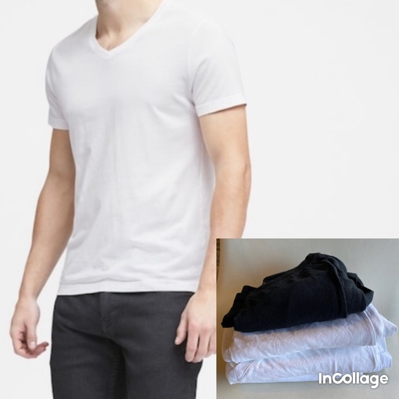 4 Lot Banana Republic cotton V-neck T-shirt men’s